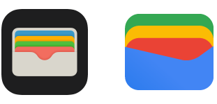Apple Wallet and Google Wallet icons