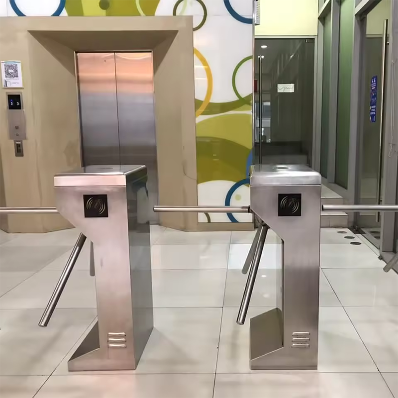 Tripod turnstile single unit view
